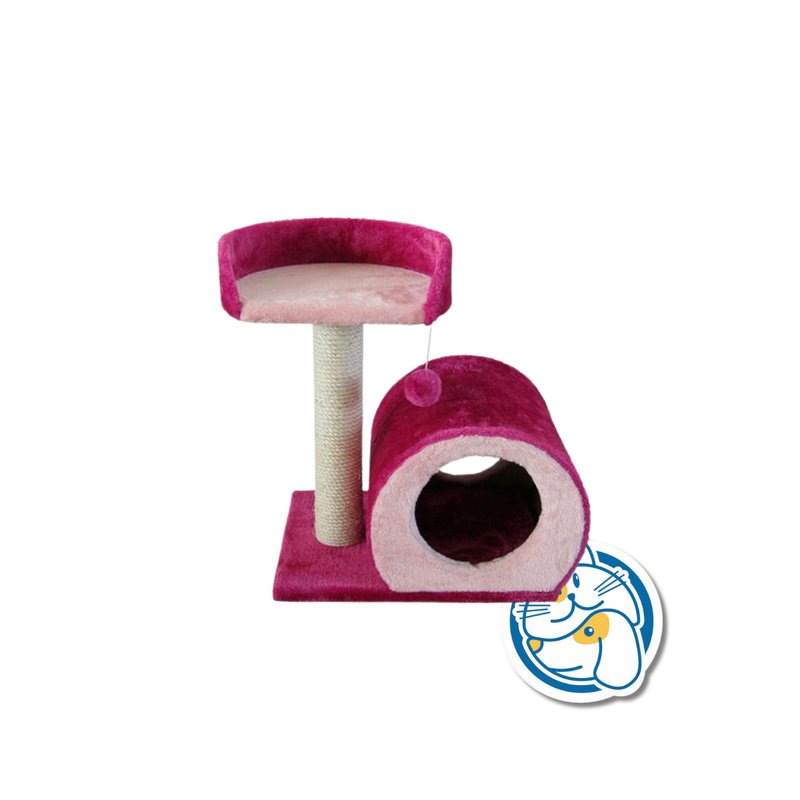 RASCADOR DOS NIVELES C/TUNEL Y RATON COLGANTE 30X35X50CM 25014