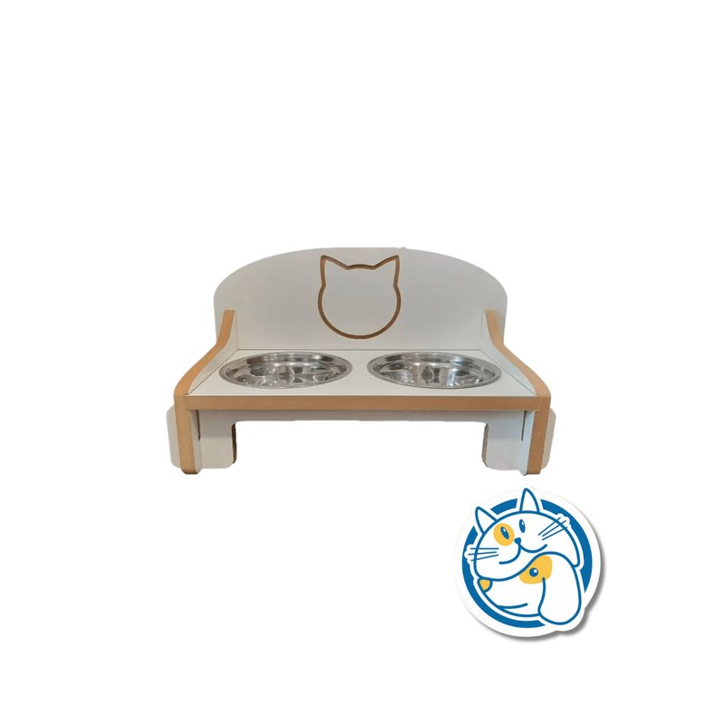 COMEDERO DOBLE MDF GATITO IMPETU