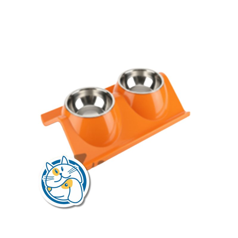 COMEDERO DOBLE ACERO INOX. BASE ANTIVUELCO 38X25X7,5CM 25792