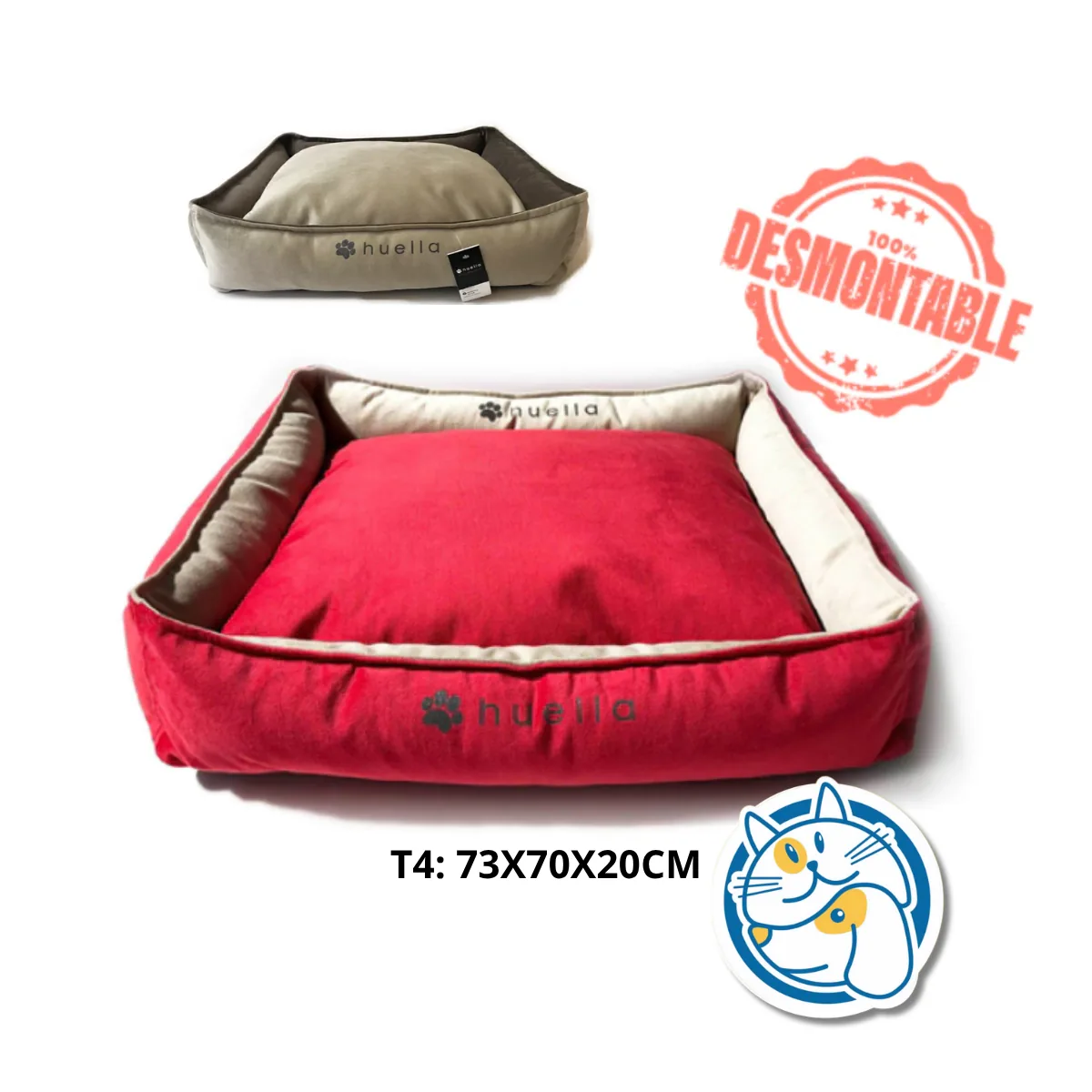 BASKET REVERSIBLE T4 73X70X20CM HUELLA