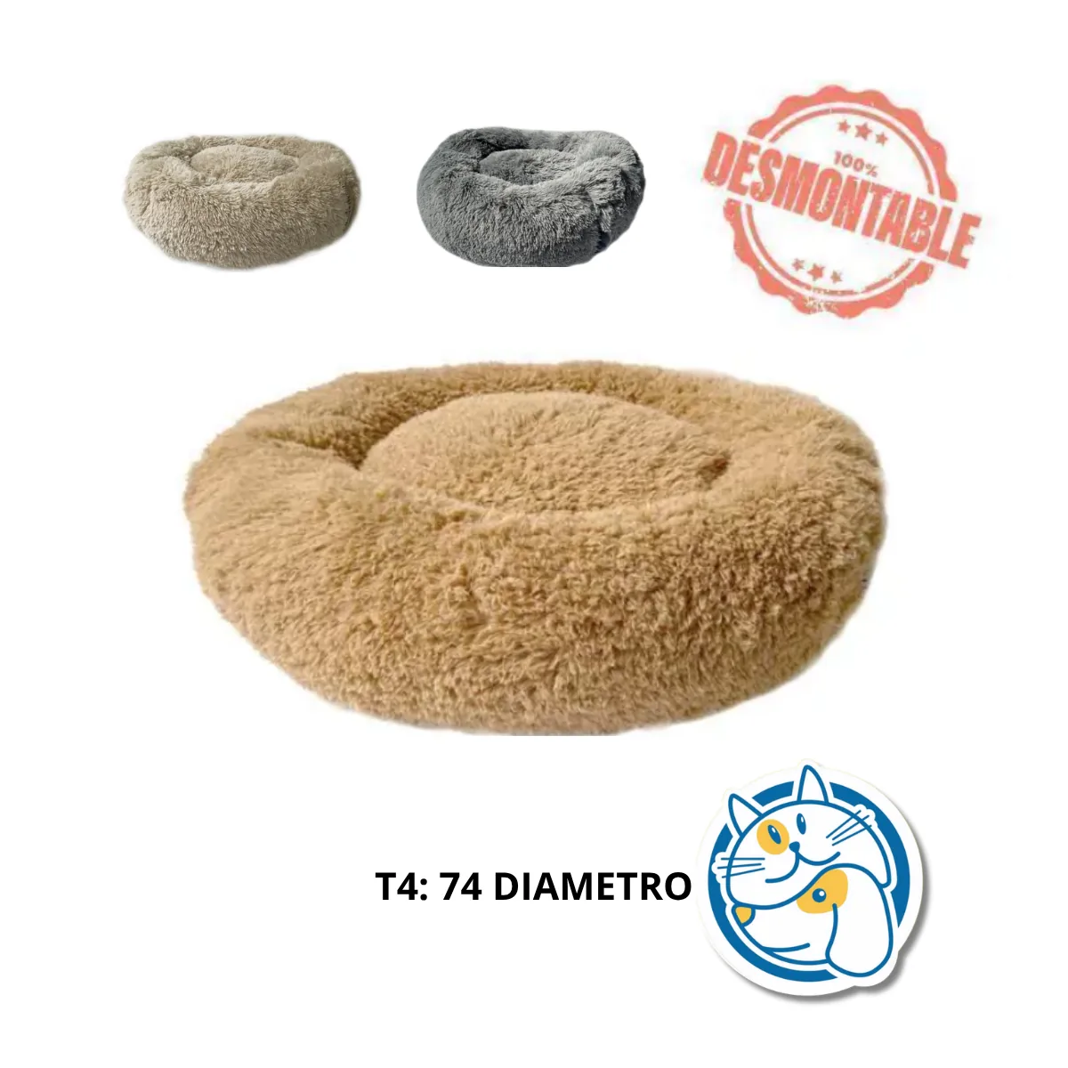 CAMA MILAN PELO LARGO T4 74CM HUELLA