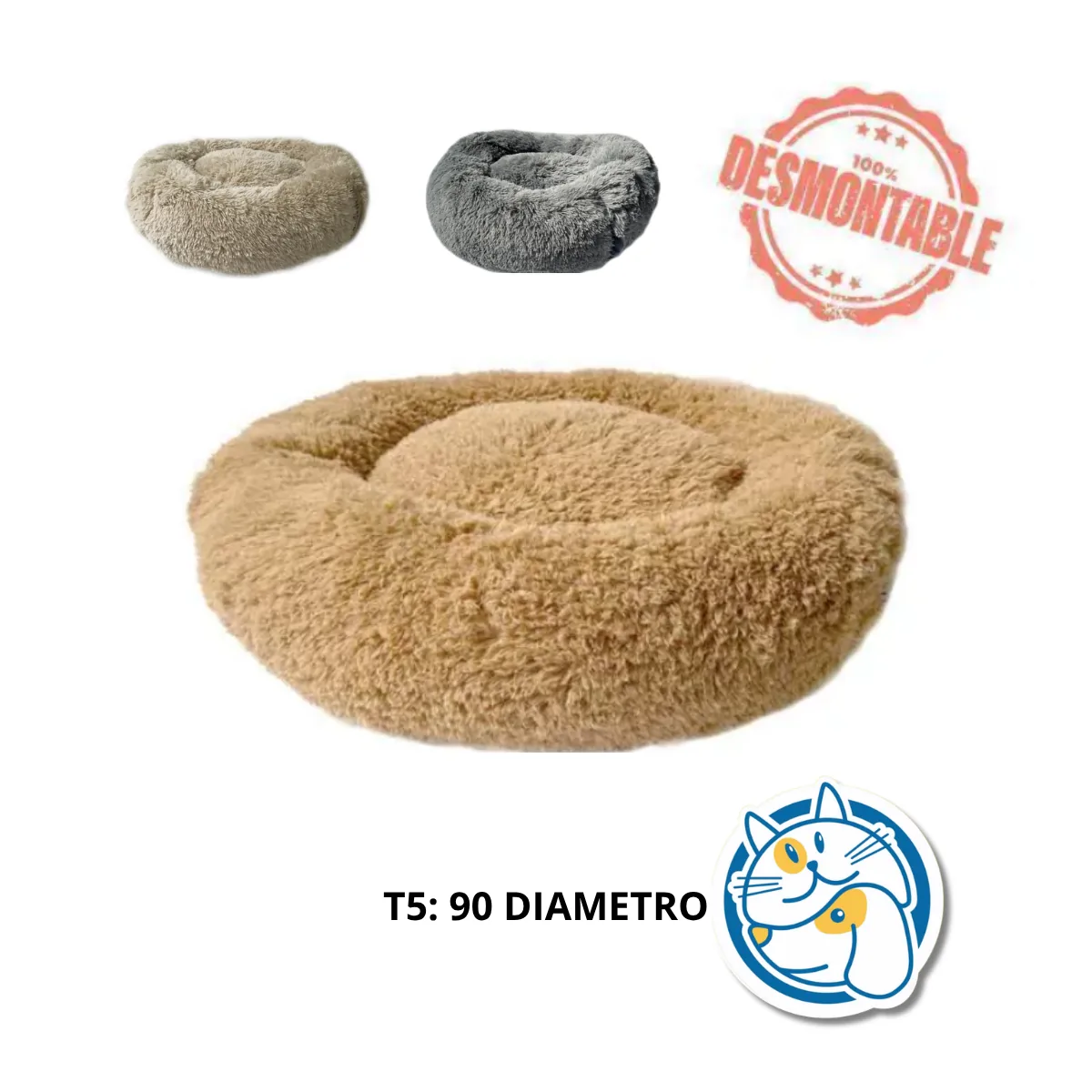 CAMA MILAN PELO LARGO T5 90CM HUELLA